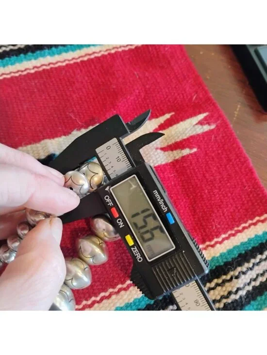 Vtg Roy Vandever Navajo Pearl Bench Bead Sterling Silver Graduated Necklace 23" - Picture 14 of 16